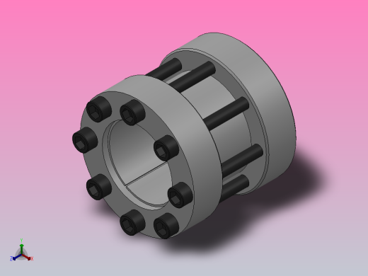 R22型胀紧联接套_R22-55-94正等轴测缩略图