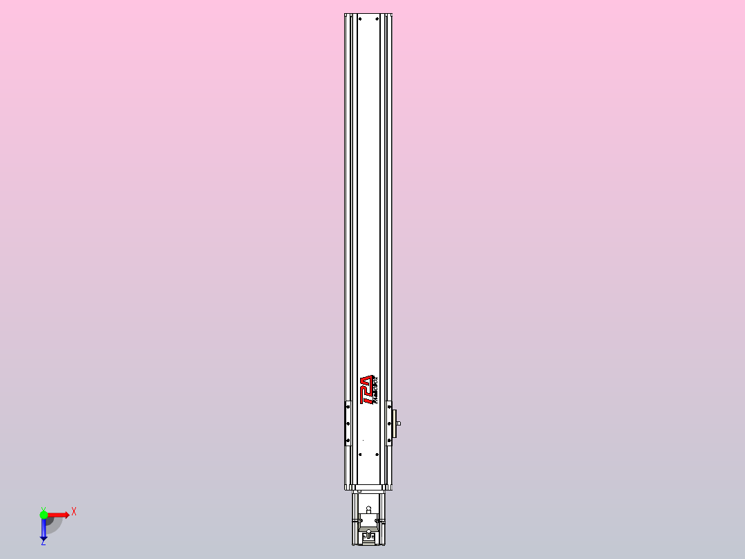 日规模组半封闭丝杆TPA-HNR-85S-1610C-L650-M-Y-P20-N3俯视图