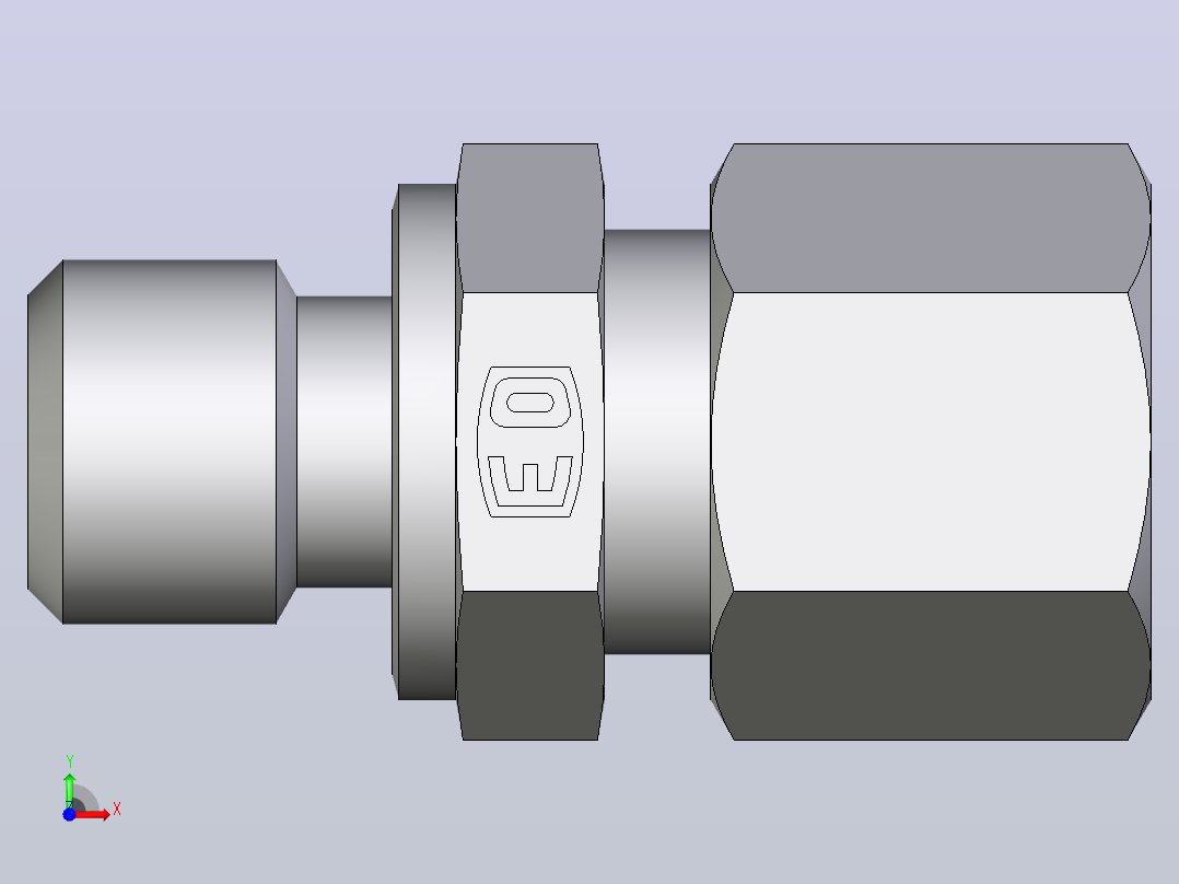 公螺柱连接器GE08LMCF前视图