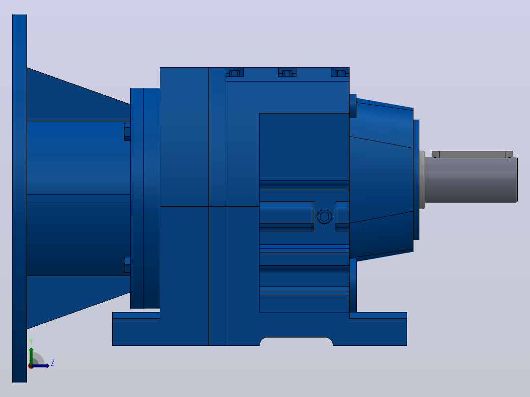 R37ZP斜齿轮减速机R37-3.41-M1-P90左视图