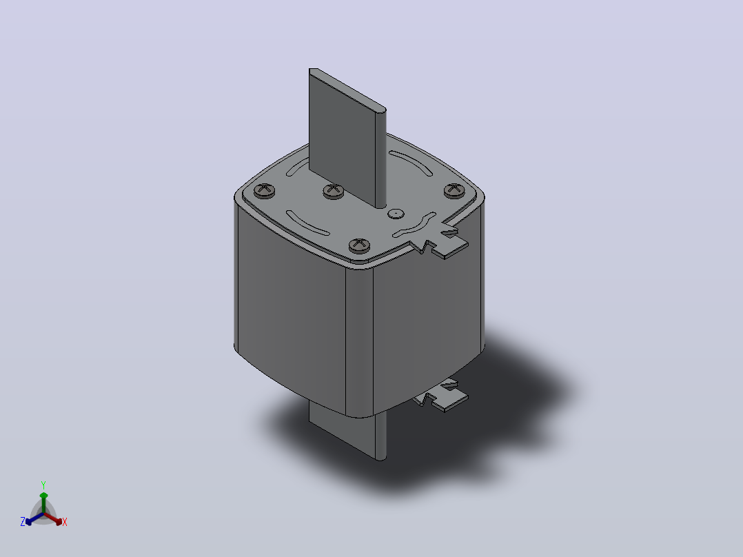NGTC00-100A 160A快速熔断器[NGTC4]正等轴测图