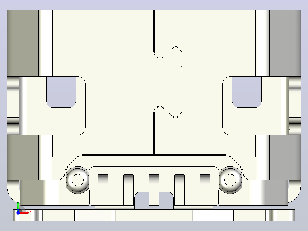 mini USB-母头前视图