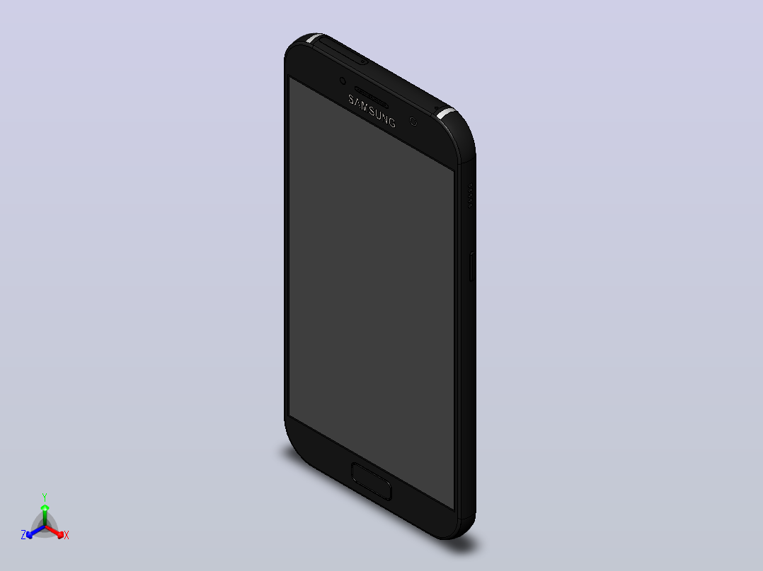 三星Galaxy A5正等轴测图