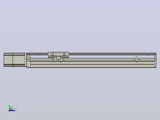 SYS12-BC-300-200W滚珠花健、支撑座、滚珠丝杠、交叉导轨、直线模组.STEP左视缩略图