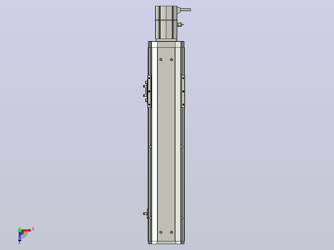 SYS12-BC-300-200W滚珠花健、支撑座、滚珠丝杠、交叉导轨、直线模组.STEP俯视图