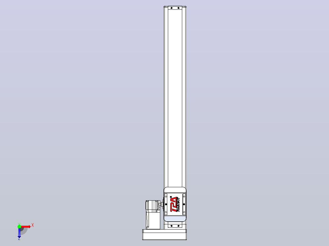 滚珠丝杠直线轴带导轨全封闭TPA-HCR-65S-1610C-L500-ML-Y-P10-N3俯视图