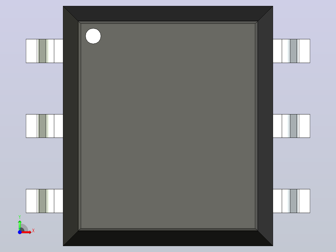 106x SOIC 封装（小外形集成电路）SOIC254P958X508-6N前视图