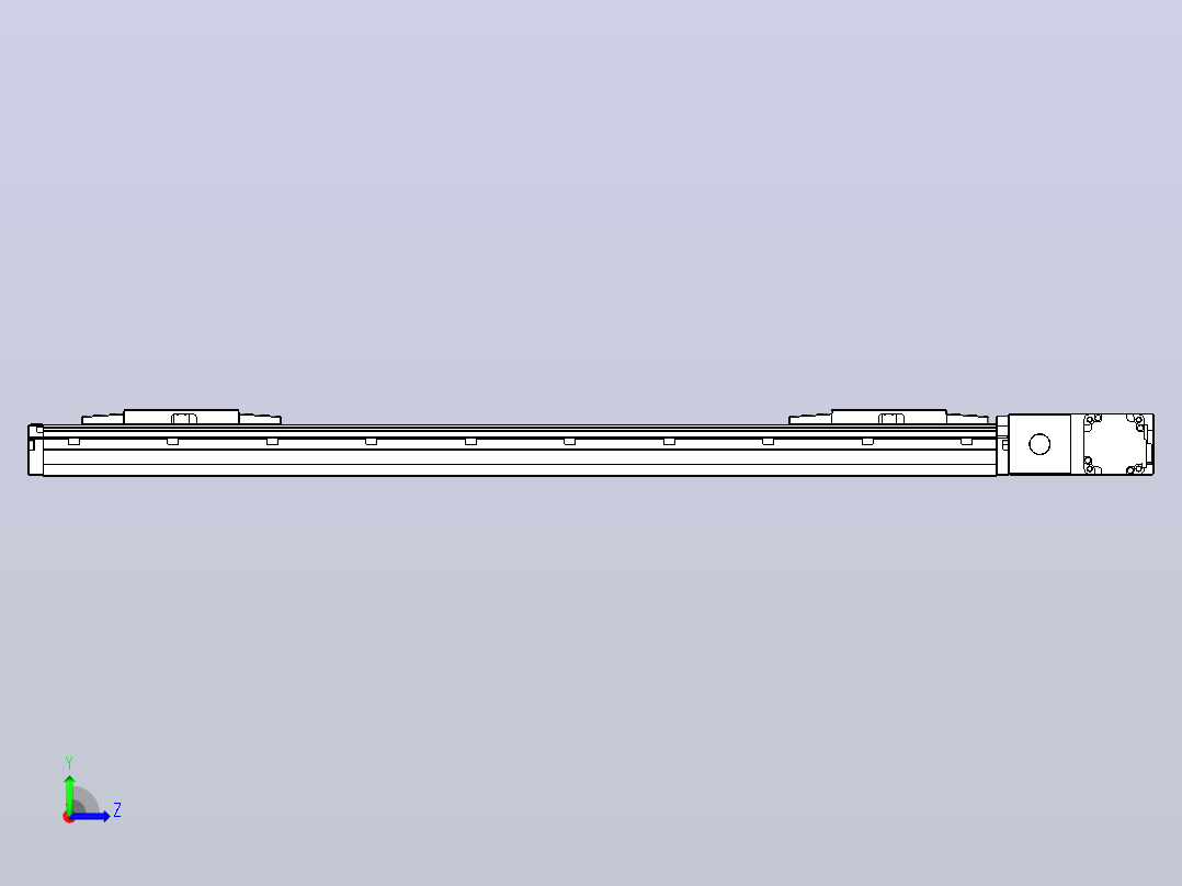 皮带直线轴双滑块型TPA-GCBS-120-P70-L250-QR-M20-N3左视图