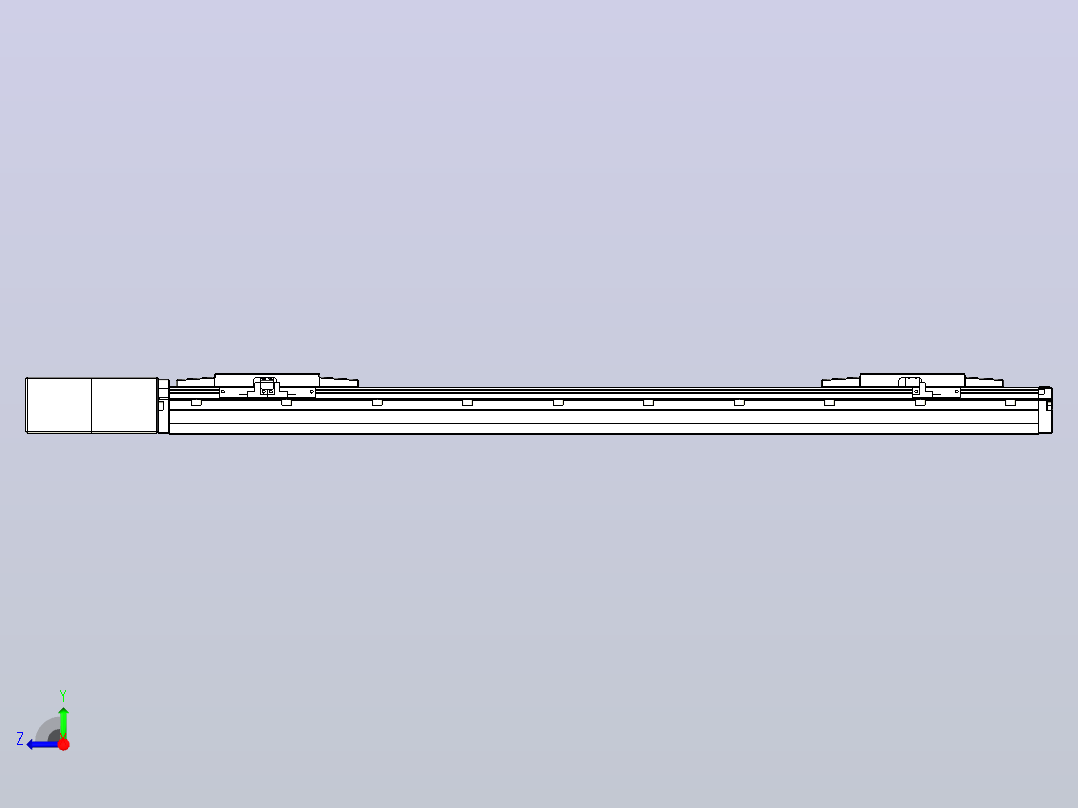 皮带直线轴双滑块型TPA-GCBS-120-P70-L250-QR-M20-N3右视图