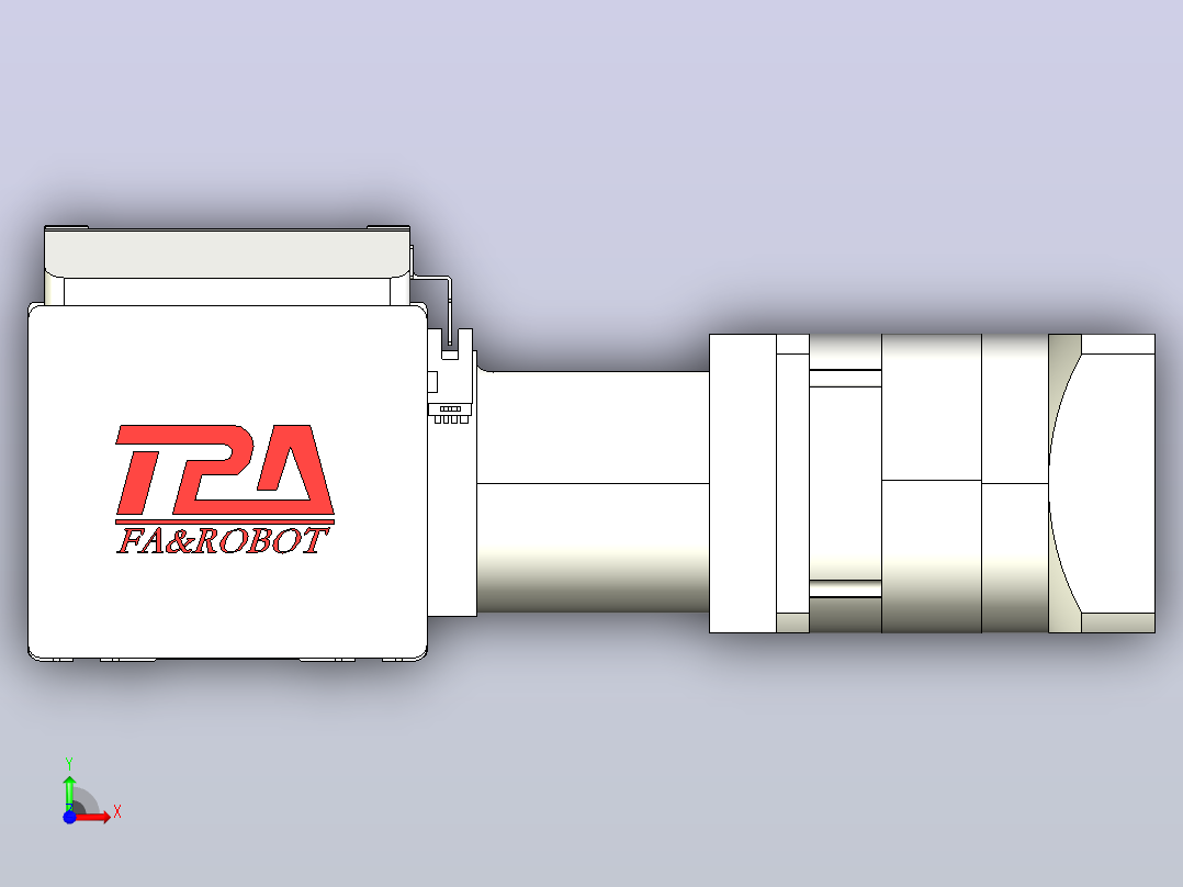 伺服电机集成皮带传动直线执行器TPA-OCB-120-224-L2550-DL-J90-N3前视图
