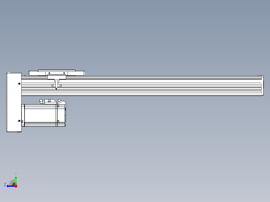 滚珠丝杠直线轴带导轨全封闭TPA-HCR-110D-1610C-L450-MP-C-P40-N3右视图