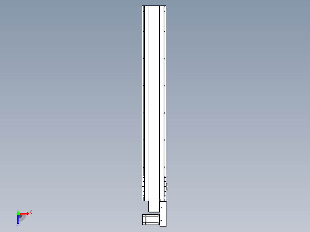 皮带直线轴半封闭可选导轨TPA-HNB-175D-140-L1150-MR-C-P75-N3俯视图