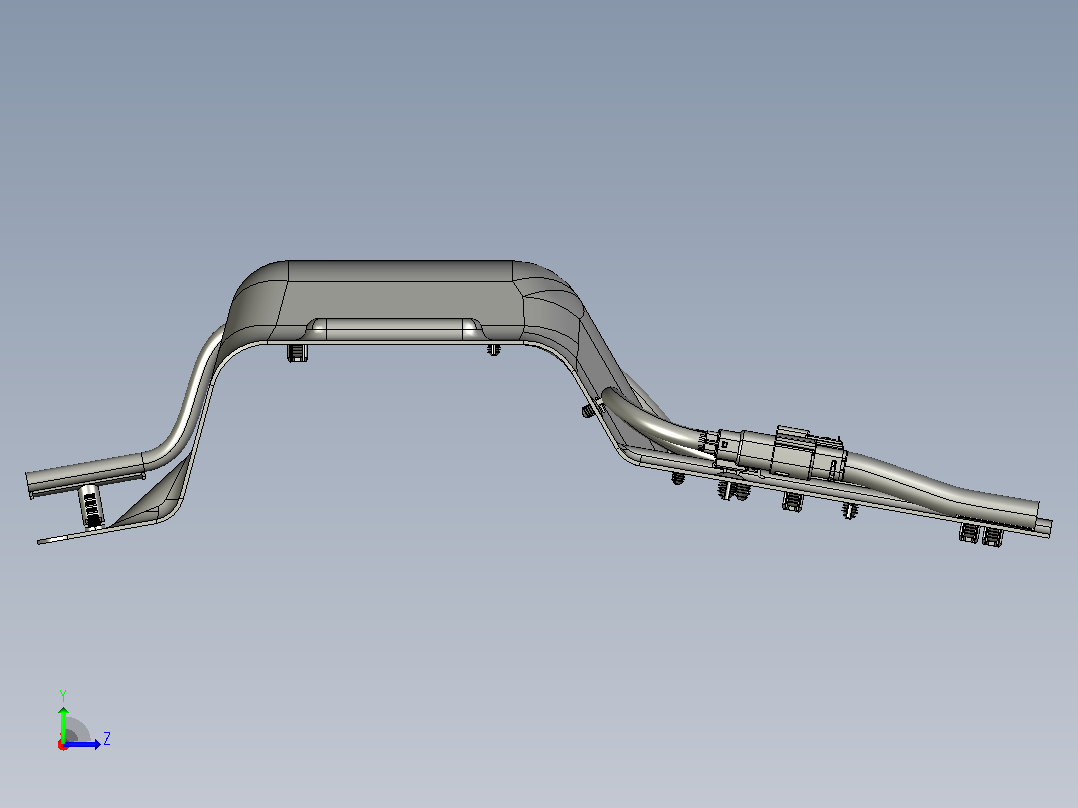 CATIA V5中白车身的汽车电气线束设计左视图