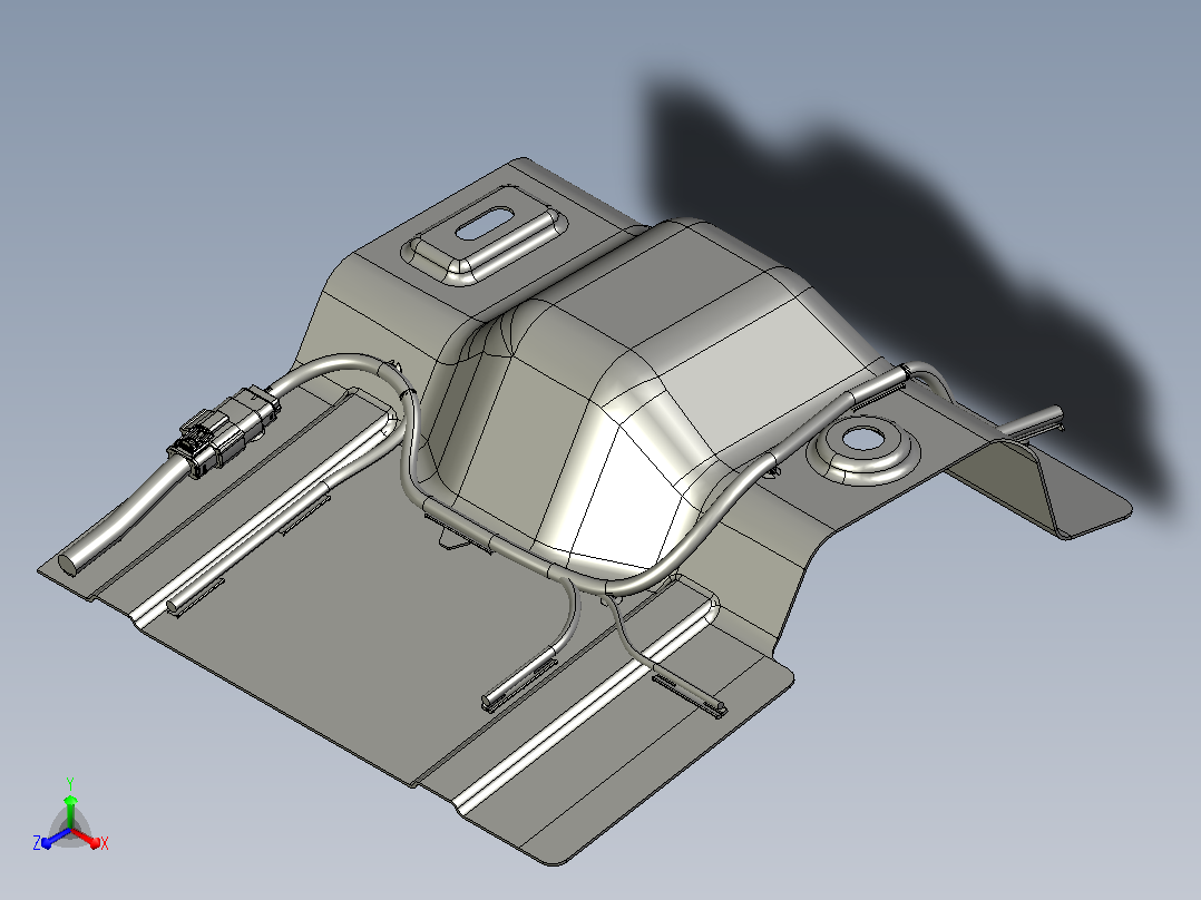 CATIA V5中白车身的汽车电气线束设计正等轴测图