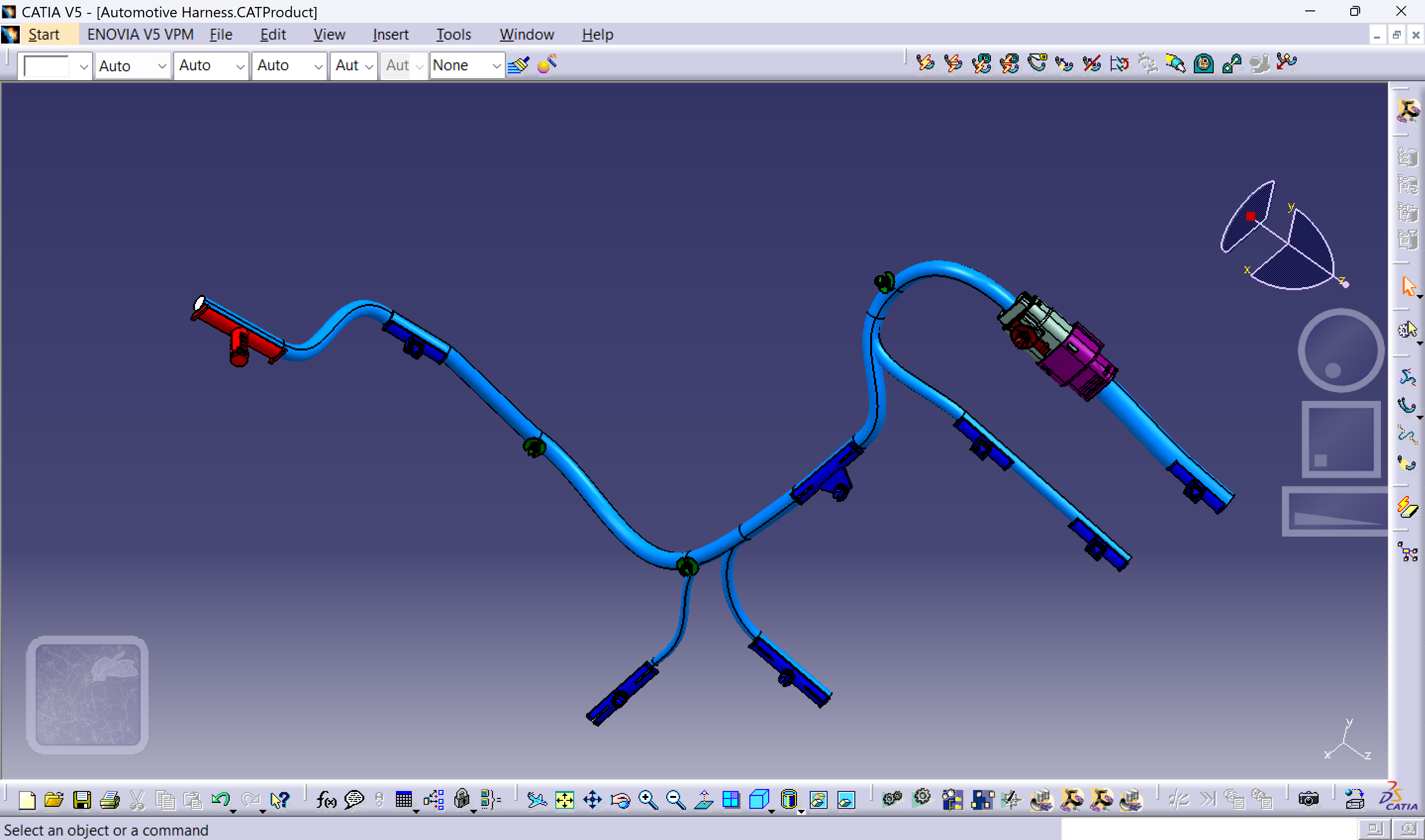 CATIA V5中白车身的汽车电气线束设计