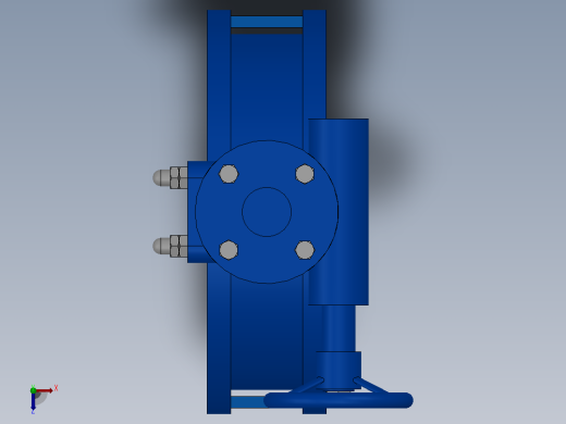 多层次硬密封蝶阀[PN1.0-DN900多层次硬密封蝶阀]俯视缩略图