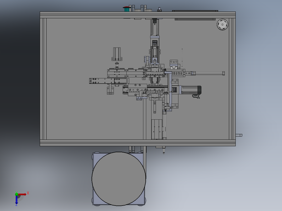 5Pin插针设备sw17可编辑俯视图