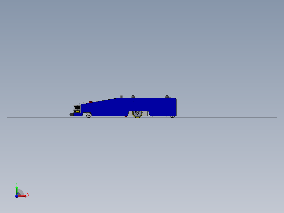 潜伏式磁导航AGV前视图