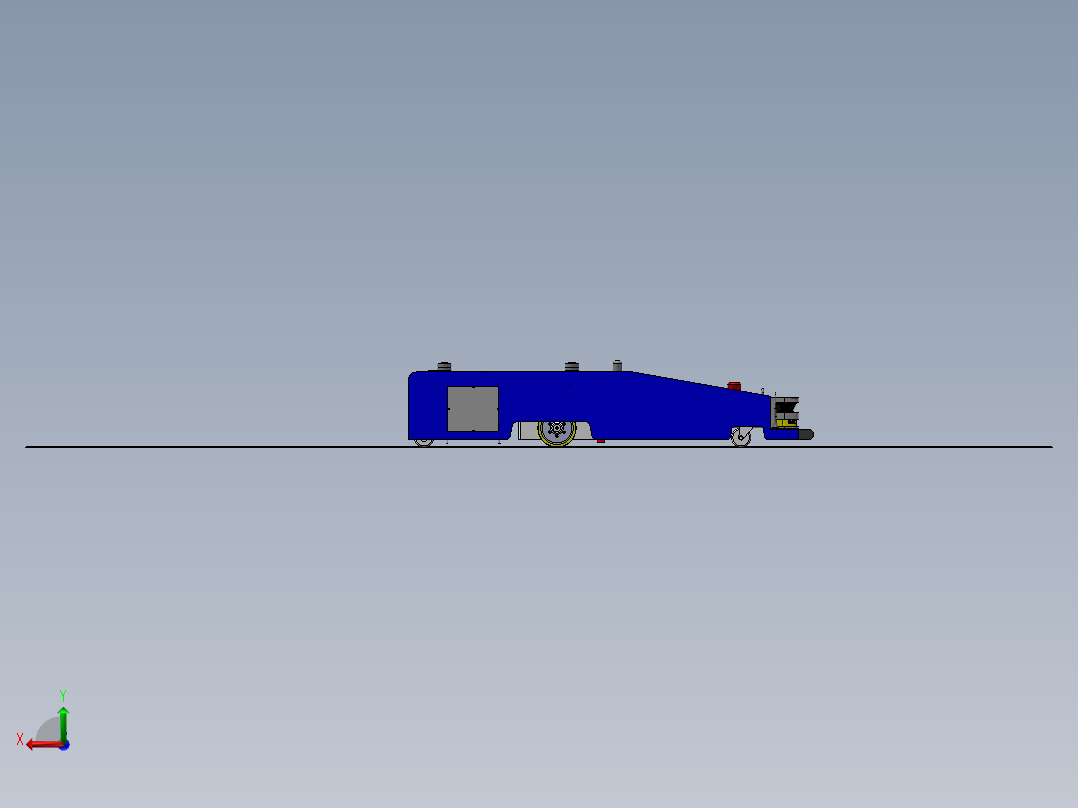 潜伏式磁导航AGV后视图