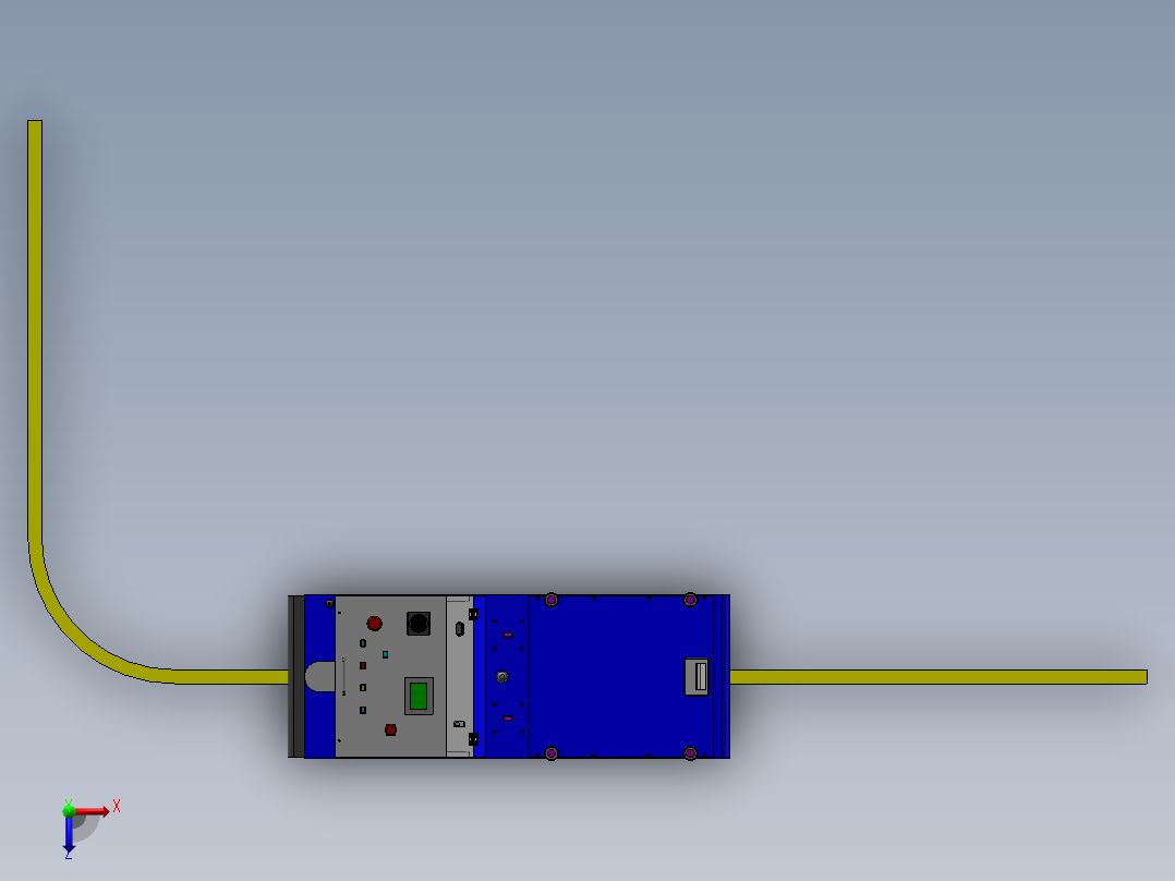 潜伏式磁导航AGV俯视图