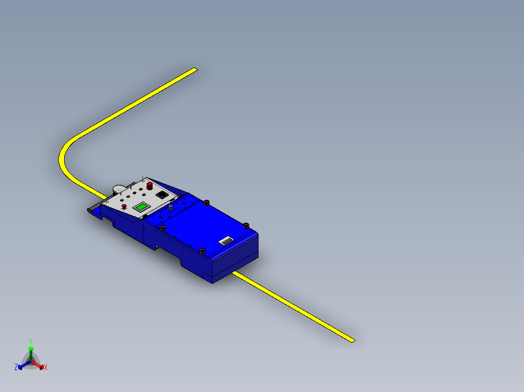 潜伏式磁导航AGV正等轴测图