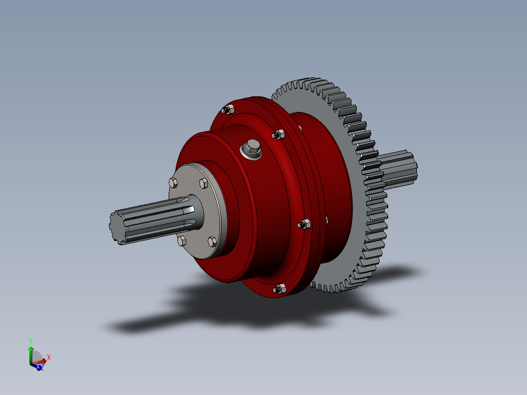 差动齿轮差速器结构3D图纸 Solidworks设计 附平面图