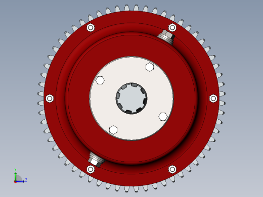 差动齿轮差速器结构3D图纸 Solidworks设计 附平面图左视缩略图