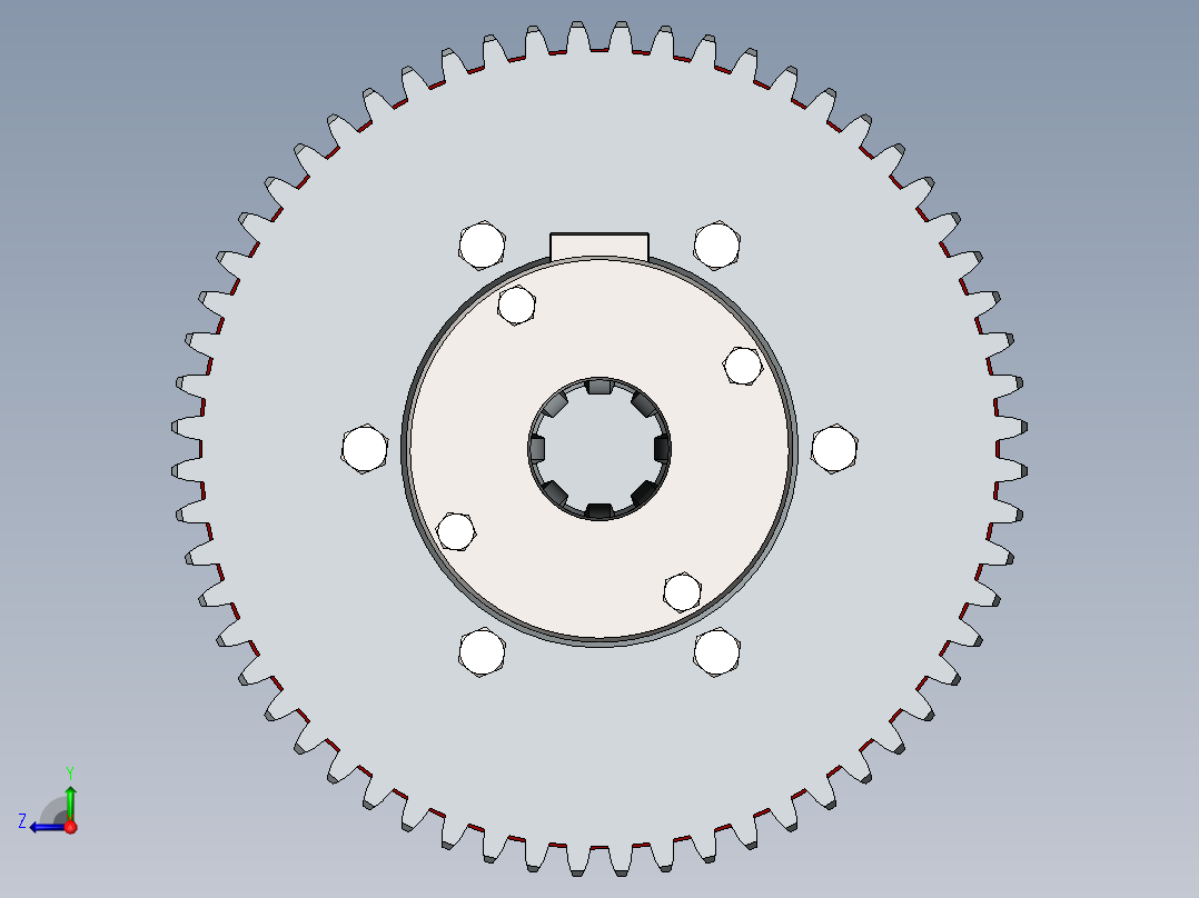 差动齿轮差速器结构3D图纸 Solidworks设计 附平面图右视图