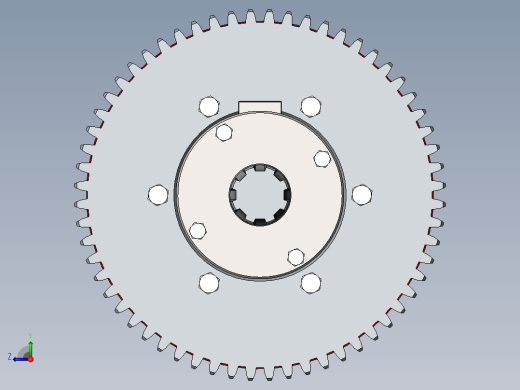 差动齿轮差速器结构3D图纸 Solidworks设计 附平面图右视缩略图