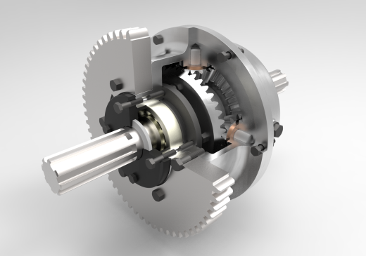 差动齿轮差速器结构3D图纸 Solidworks设计 附平面图缩略图