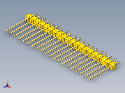 彩色公头100mil（2.54mm）系列-DS1021_yellow_1x20p_100mil_Type5_rev1.0
