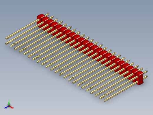 彩色公头100mil（2.54mm）系列-DS1021_red_2x23p_100mil_Type19_rev1.0