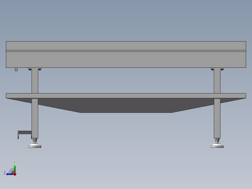 无动力滚筒输送线生产模型设计3D图纸三维素材模型3D图纸右视缩略图