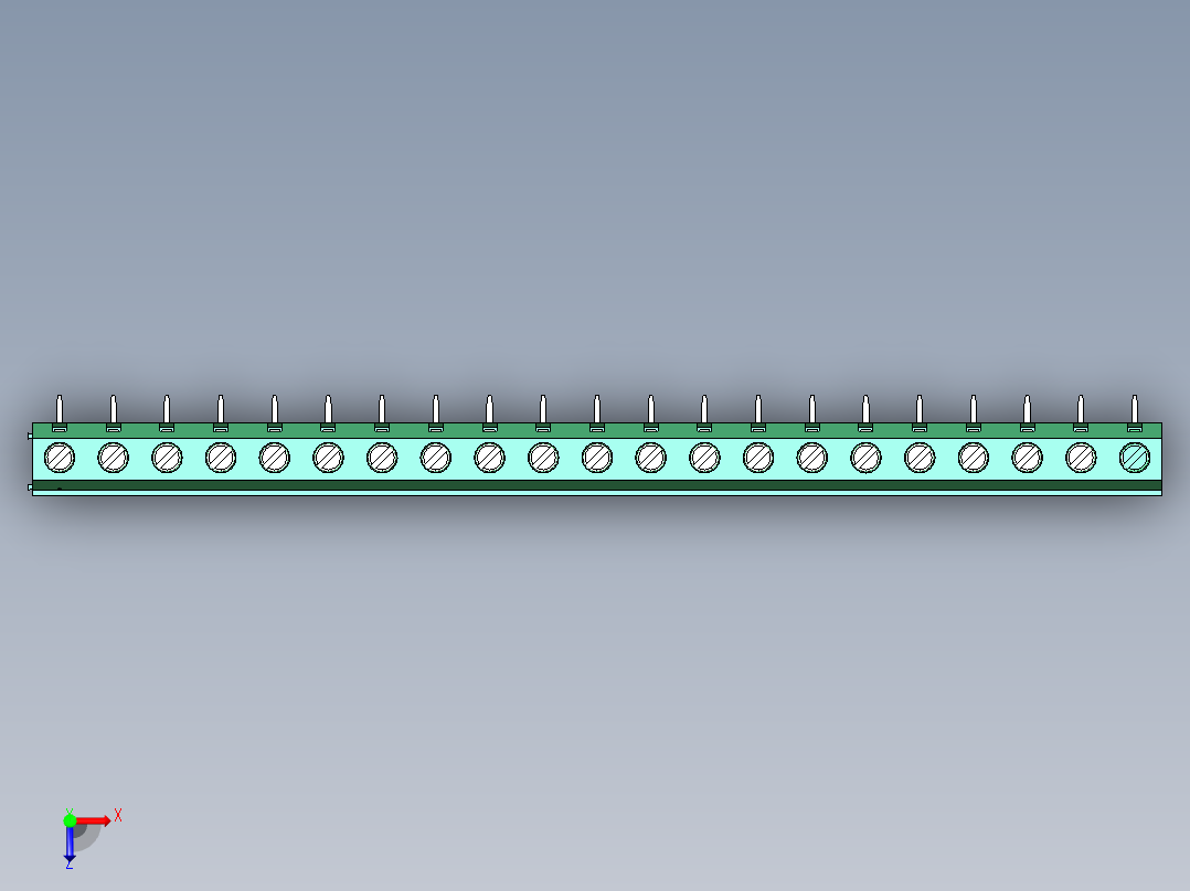 DEGSON DG128 系列 5.07.5mm 接线端子-DG128R-7.5-21P-14-00AH俯视图