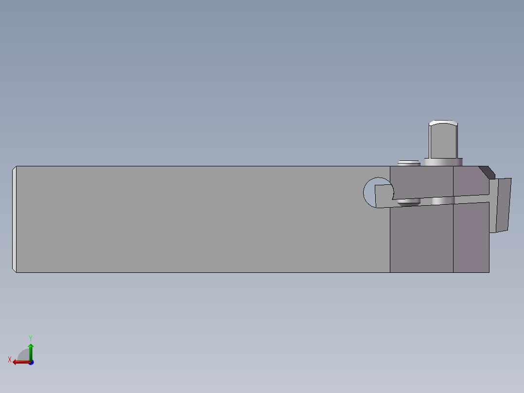 机夹螺纹车刀后视图