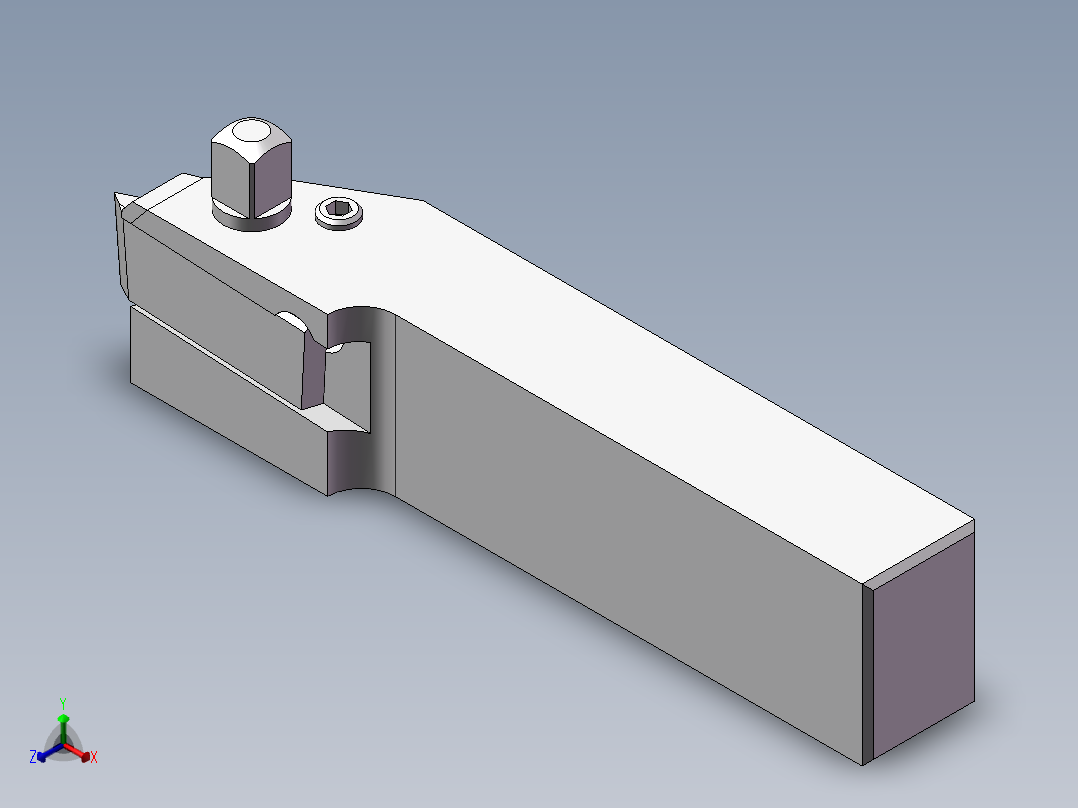 机夹螺纹车刀正等轴测图