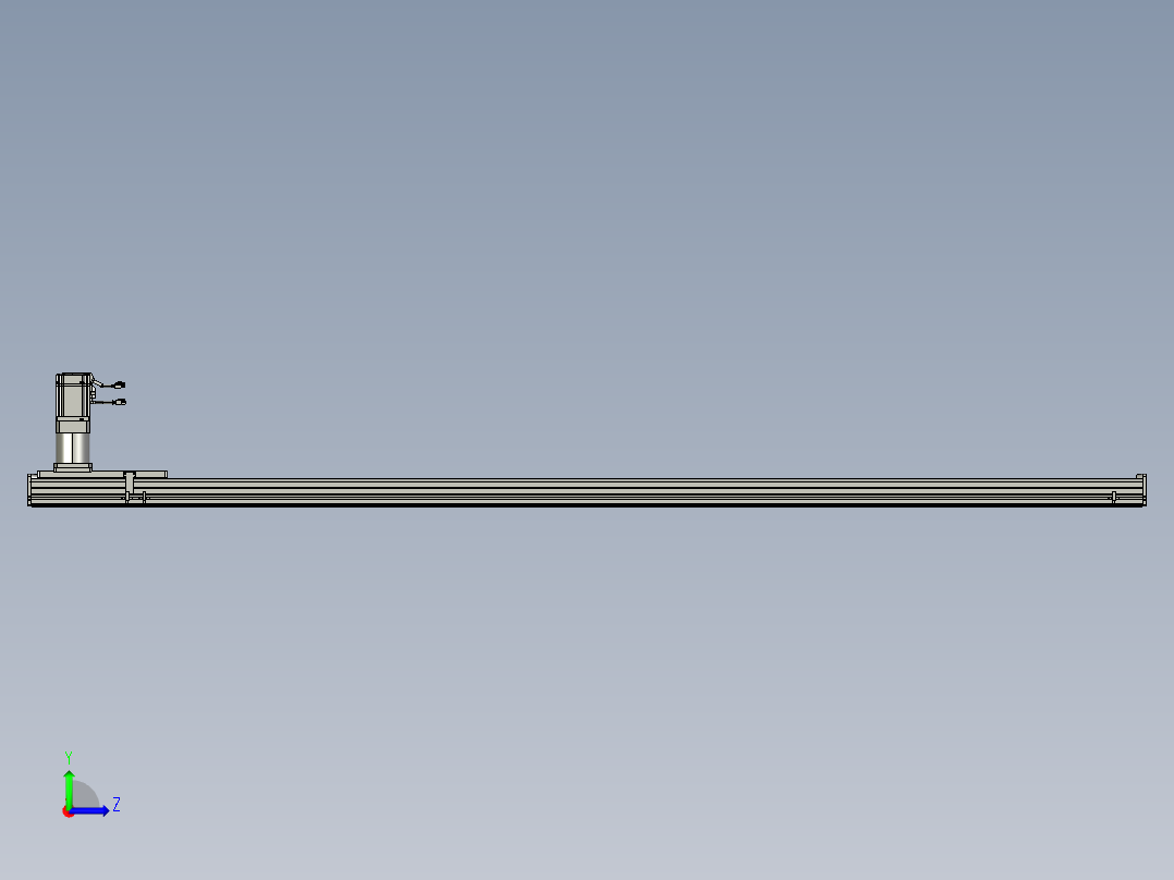 东锦齿条传动DH175G-L167-S2300-BU-减速机+750W左视图