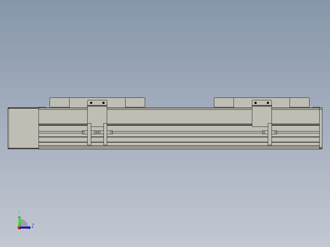 直线模组WG-LHC12-S250-R设计图纸左视图