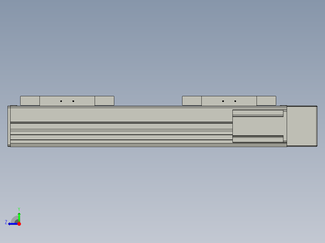 直线模组WG-LHC12-S250-R设计图纸右视图