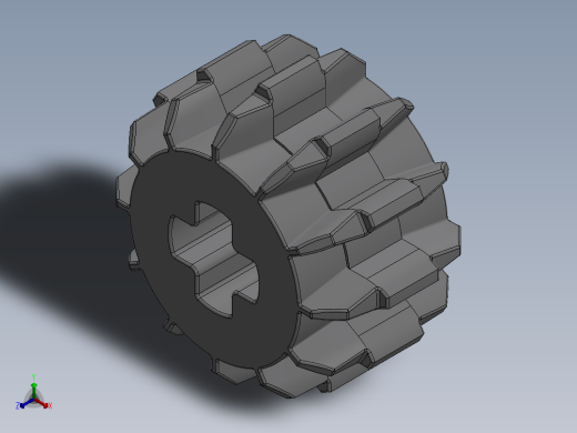 32270 Medium Stone Grey Technic Gear 12 Tooth Double Bevel.SLDPRT