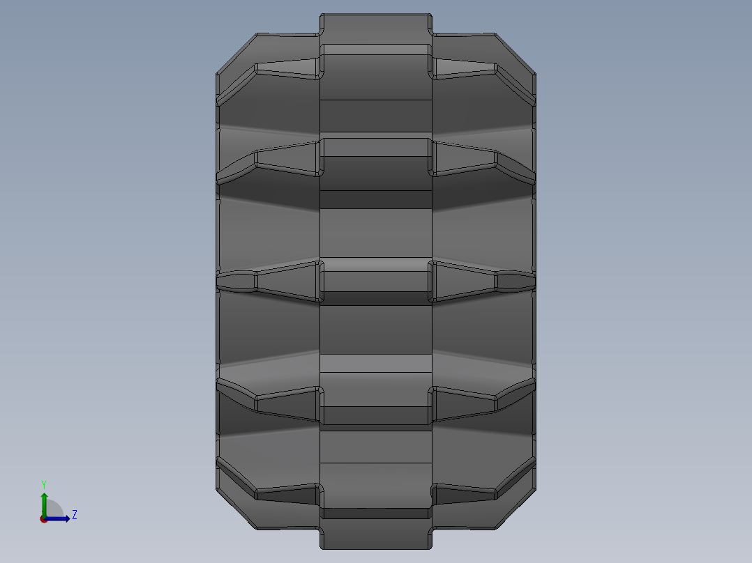 32270 Medium Stone Grey Technic Gear 12 Tooth Double Bevel.SLDPRT左视图