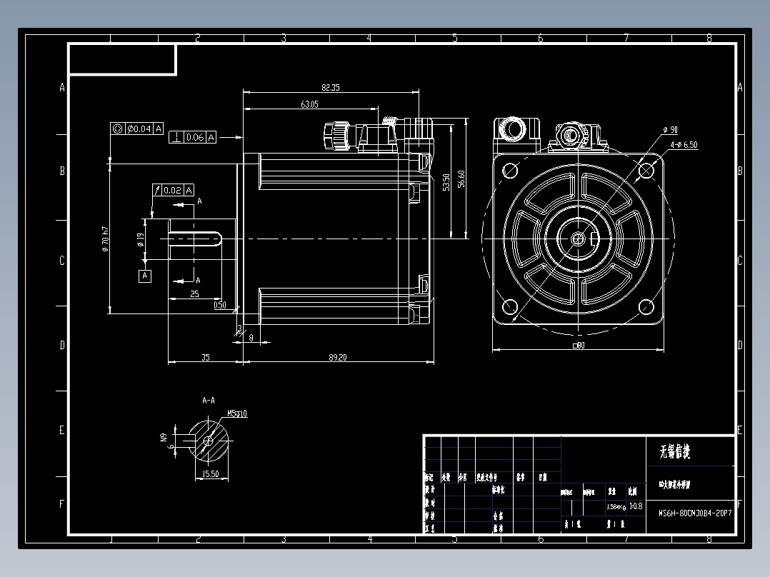 电机MS6H-80CM30B4-20P7.DWG