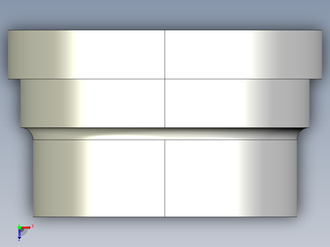 24QBIC 溶剂焊接联合端，公制系列俯视图