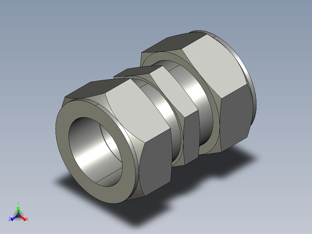 卡套式工业通用硬管接头24_hbu-s主视图