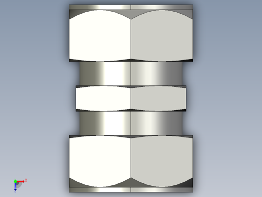卡套式工业通用硬管接头24_hbu-s俯视缩略图