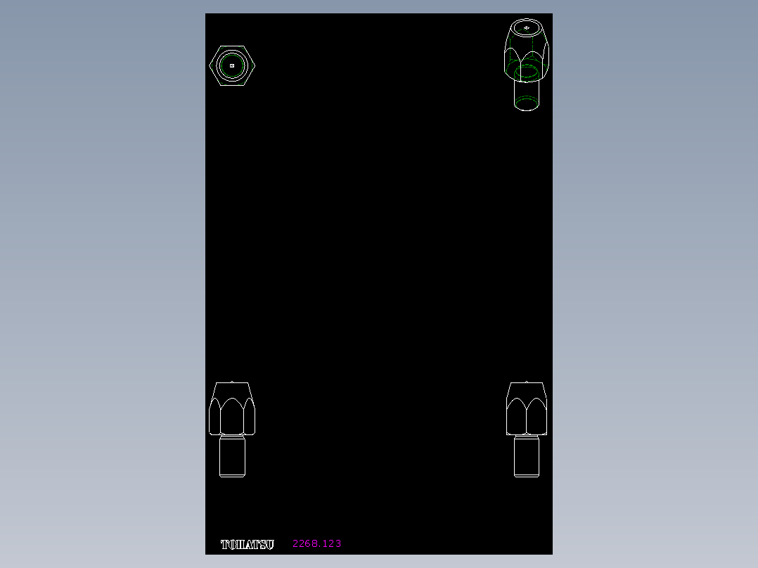 定位配件2268(B)-2D多系列多零件图纸模型