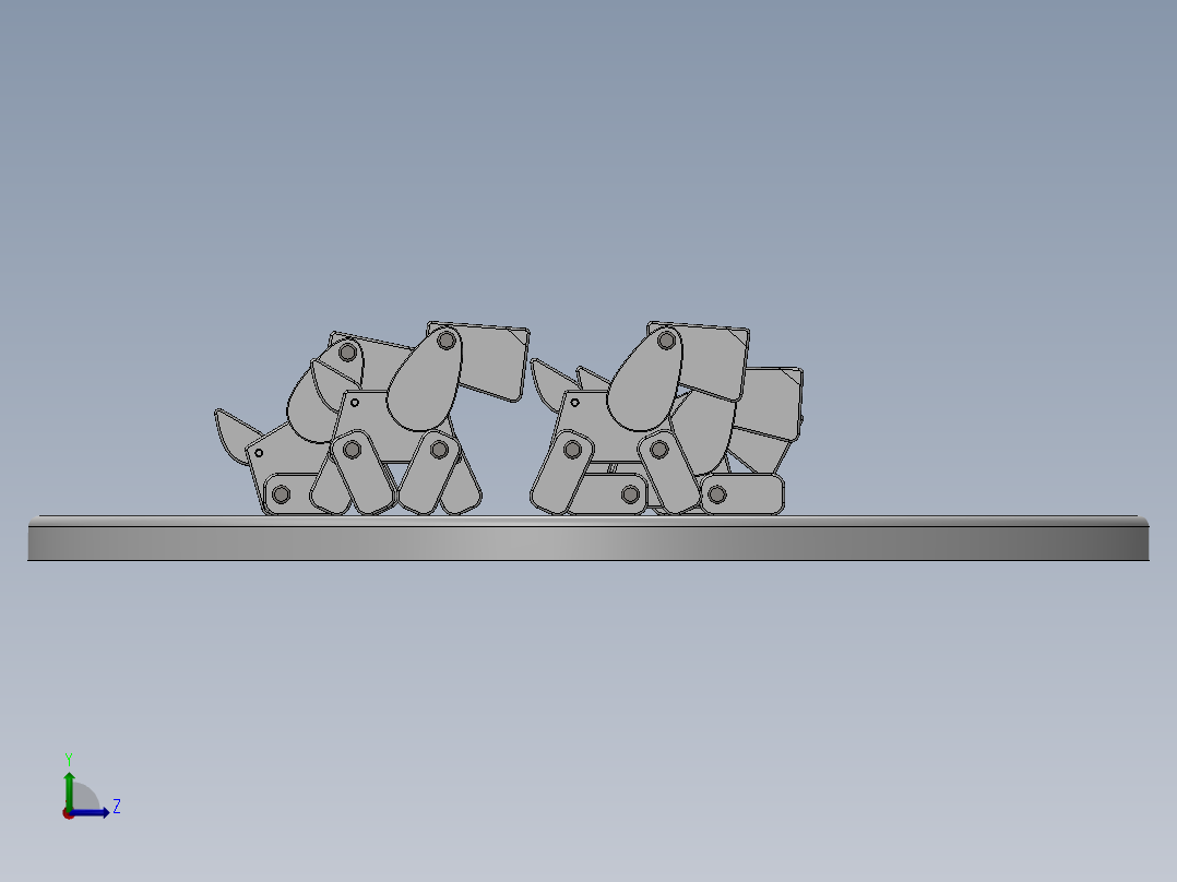 铰接简易木制狗狗玩具左视图
