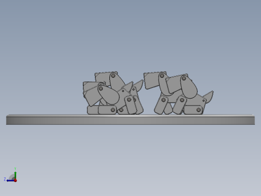 铰接简易木制狗狗玩具右视缩略图
