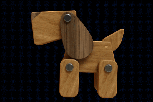 铰接简易木制狗狗玩具缩略图