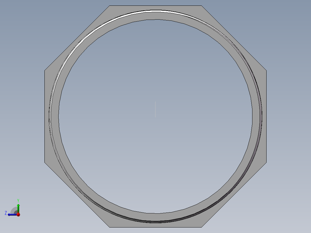 对丝-六角等径 DN100右视图